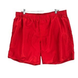 Free Country Swim Shorts Adult Mens Extra Large Red Liner Trunks Drawstrings EUC